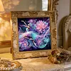 Flowers And Dancing Girl-Partial Special Shaped Diamond painting 30*30CM