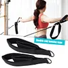 [US Local Warehouse] 2Pcs Ankle Pilates Cord Elastic Double Ring Exercise Straps Resistance Band Cord