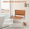[US Local Warehouse] 17.7inch Bathroom Safety Shower Chair with Back Anti-Slip for Elderly & Disabled