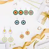 12 Pairs Double Sided Diamond Painting Earrings for Women Girls (Flower)