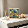 Butterfly DIY Special Shape Double sided Print Clear Diamond Art Kit Wooden Framed Diamond Painting Kit(20x20cm)
