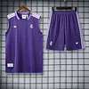 2025/2026 Real Madrid Pre-Match Training Purple Vest+Shorts Football1:1 Thai Quality