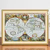 (Big Size)[Brand]World Map - 11CT Stamped Cross Stitch - 90*66cm - Still Life