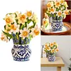 3D Paper Pop Up Flower Bouquet Greeting Card Postcard(Narcissus)
