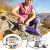Camping Gas Stove Windproof Gas Burner Folding Furnace For Cooking Hiking Picnic