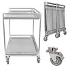 [US Local Warehouse] Heavy Duty Rolling Utility Cart with Wheels Handle 660lbs Capacity Rolling Cart