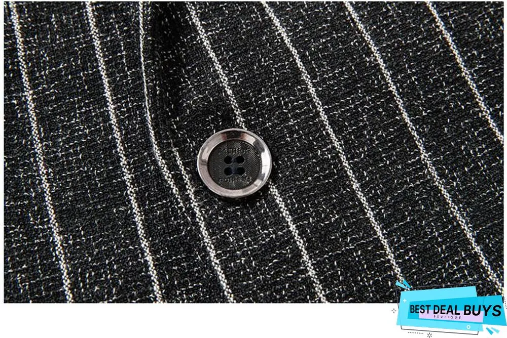 Men Jacket Blazers Stripe Suit Fashion Man Groom Business Causal Formal Blazer Jackets
