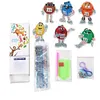 6pcs/set DIY Diamond Painting Chocolate Beans Keychains Kit