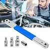 Impact Ready Ratchet Spanner & 1/2 1/4 3/8 inch Adapters Offset Extension Wrench