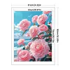 Camellia-11CT Stamped Cross Stitch Silk Thread 61*82cm/24.02*32.28in(Big Size)