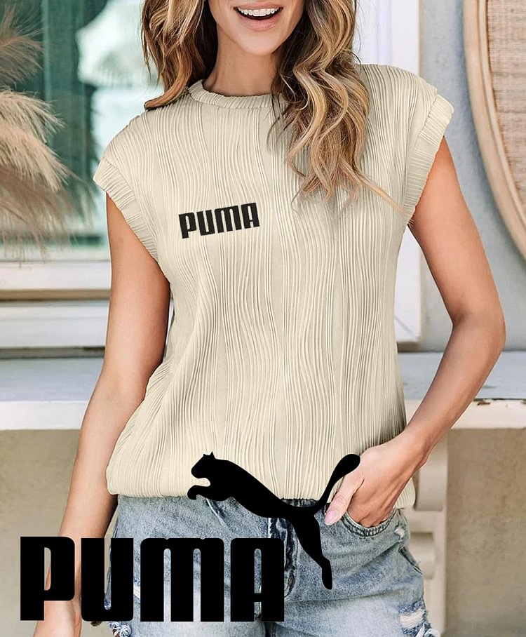 2024 nowy letni damski T-shirt PUMA z okrągłym dekoltem i kr&oacute;tkim rękawem