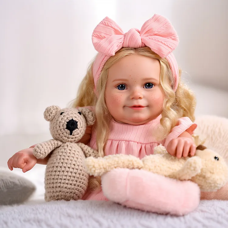 Babeside Smiling Reborn Baby Maddy 20'' Older Freckled Girl Building Lovely Memories