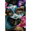 >SALE<5D DIY Full Round Drill Partial AB Diamond Painting Devil Mask Doll Decor45x65cm
