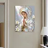 (30x40cm)DIY Virgin Mary Framed Handmade Pearl Painting Art Craft Kit Living Home Decor
