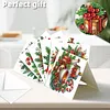 6Pcs Diamond Art Greeting Cards Xmas Atmosphere Congratulations Cards Gift