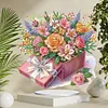 (US Local)DIY Flower Special Shaped Diamond Painting Desktop Ornaments Kit 