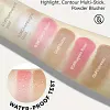Cream Contour Sticks,Shades with Highlighter & Bronzer & Blush, Non-greasy and Water-resistant Face Contouring Pen