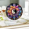 Yin Yang Lotus Acrylic DIY Diamond Painting Clock Kit Diamond Art Clock