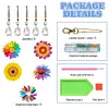 (US Local)5Pcs Acrylic Double Sided Sunflower Full Drill Suncatcher Diamond Painting Kit