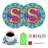 2pcs/set DIY Diamond Painting Special Shape Acrylic Alphabet Coaster Kit