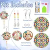 2pcs DIY Diamond Painting Parrot Wind Chimes Crystal Window Suncatcher Craft Set Birthday Gifts Home Garden Decor