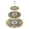 3 Tier Mandala Diamond Painting Cupcake Stand Diamond Art Tiered Serving Tray