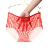 Fully transparent lace breathable soft briefs