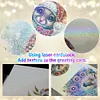 (US Local)6Pcs Fairy Girl DIY Diamond Painting Greeting Card for Holiday Party Favors
