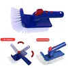 180 Degree Rotating Hand Scrub Brush Curved End Pool Cleaning Brush for Bathroom