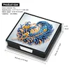 Feathers Leather Diamond Painting Notecard Box 5D DIY Diamond Art Note Box