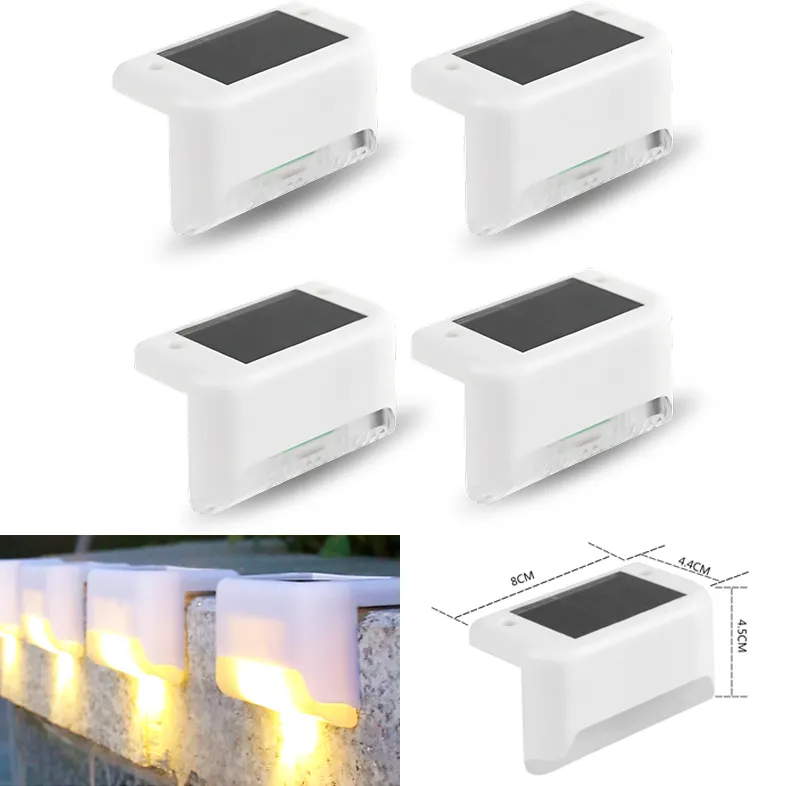 SAKER&reg; Solar Deck Lights Outdoor 4 Pack