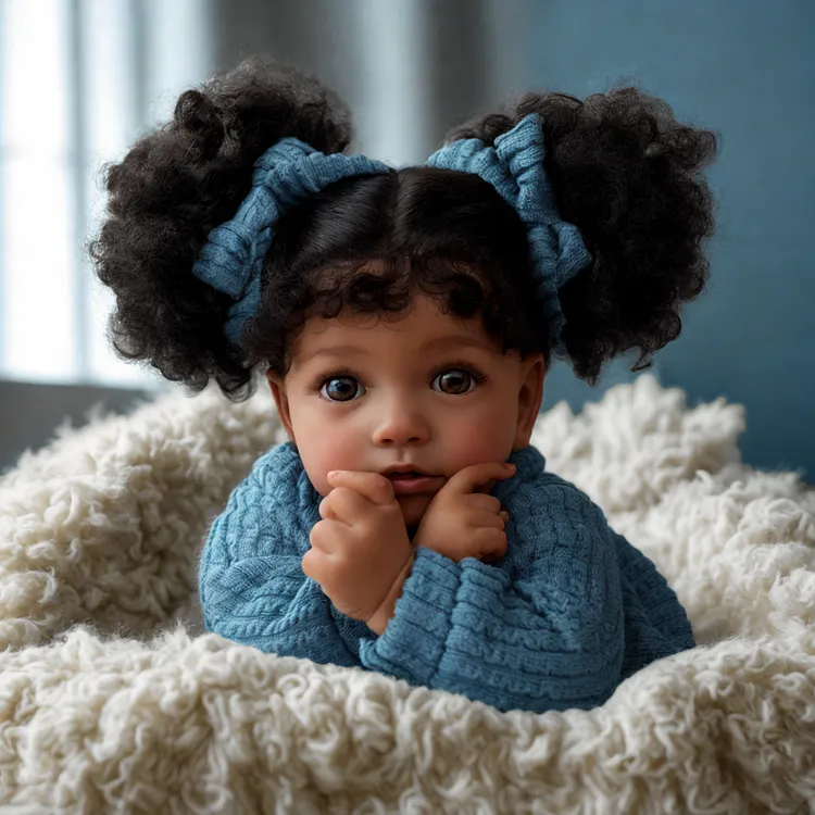 Babeside Quiet Reborn Baby Celina 20'' African American Toddler Girl Best Gift for Kids