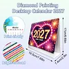 Diamond Painting Flowers 2027 Paper Calendar Monthly Flip Tabletop Calendar Kit
