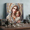 (30x30cm)DIY Virgin Mary Framed Handmade Pearl Painting Art Craft Kit Living Home Decor
