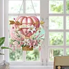(US Local)Acrylic Special Shape Lily Hot Air Balloon Double Sided Effect DIY Diamond Painting Hanging Pendant