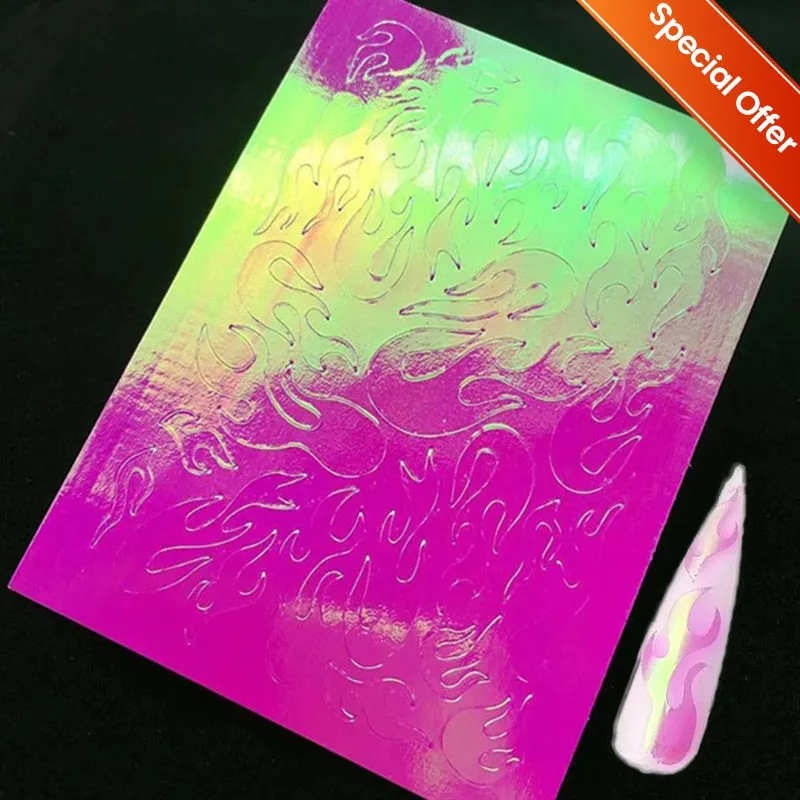 Star Nail Art 3D Stickers Black White Gold Love Hearts Pattern Nail Decals Manicures Nails Design Adhesive Wraps Tip Decoration