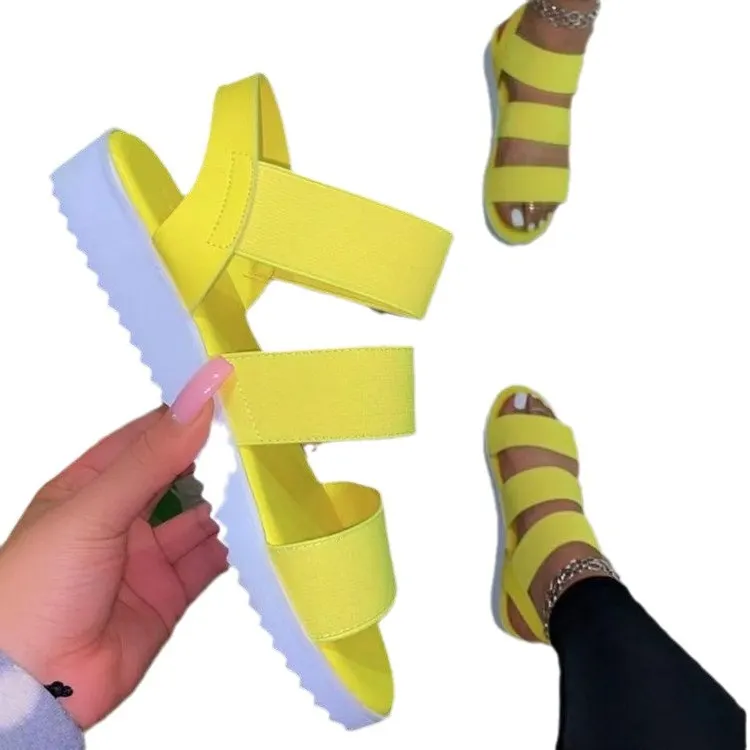 Breakj Breakj Summer New Women's Casual Flat-Bottomed Fish Mouth Sandals Women's Shoes 43-Yard Sandals