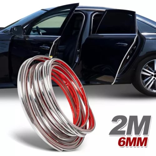 Dronehint Universal Chrome Molding Trim Car Door Body Guard Scratch Protector Strip Parts  (For: Acura) Parts