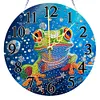 (US Local)Acrylic Special Shape Frog 5D Diamond Painting Clock Art Craft for Home Decor Craft Kit