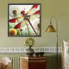Diamond Painting-DIY Full Round Drill Dragonfly Dandelion(40*40 CM)