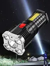 5COB+LED 500LM Portable Flashlight USB Rechargeable Power Display Torch