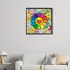 >SALE<5D DIY Full Round Drill Partial AB Diamond Painting Happy Flower Decor 50x50cm