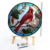 Cardinal Glass Painting-Paint by Numbers Acrylic Painting 40*40CM