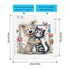 Multistyle Peinture Diamant De Forme Sp&eacute;ciale Repr&eacute;sentant Un Chien Une Vache Et Un Chat Amusants - 30 X 30 CM