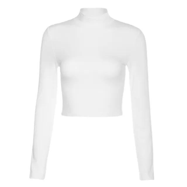 Brownm Brownm Summer Collar Sexy Women's Strap Open Back Long Sleeve Elastic Slim Shirt Jacket