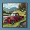 Field Red Car - Paint by Numbers Acrylic Painting 40*40cm