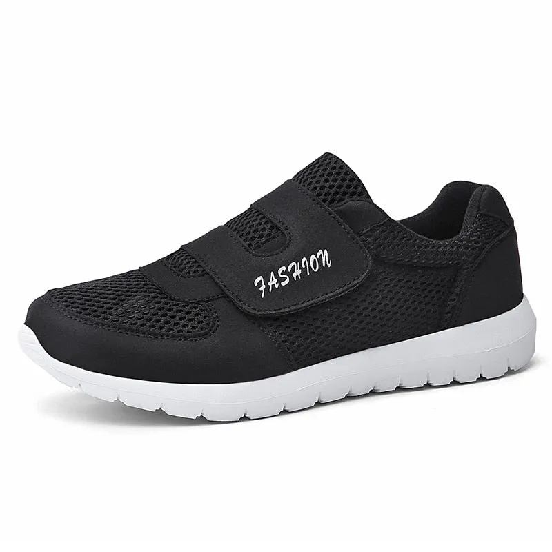 2021 New Arrival Velcro Breathable Mesh Couple Sport Shoes Couple Outdoor Jogging Trekking Sneakers Casual Shoes Hiking Shoes