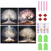 4pcs Diamond Painting-DIY Full Round Drill Tree(30x30cm)