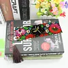 2pcs 5D DIY Special Shaped Diamond Painting Leather Flower Tassel Art Book Marks