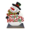 >SALE<2D Flat Wooden Xmas Snowman DIY Diamond Painting Desktop Decorations Home Decor